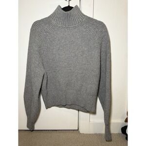 H&Mgray Turtleneck Mockneck Sweater Size Small